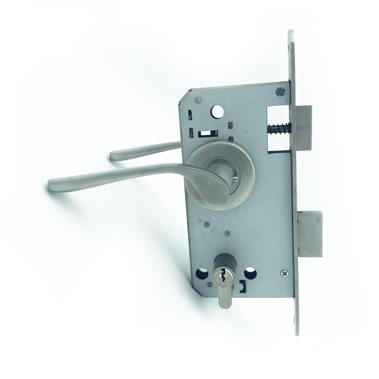 Swing door handle lock set hotel bathroom tubular lever door handle door lock