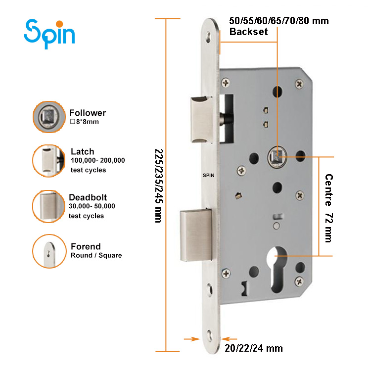 Swing door handle lock set hotel bathroom tubular lever door handle door lock