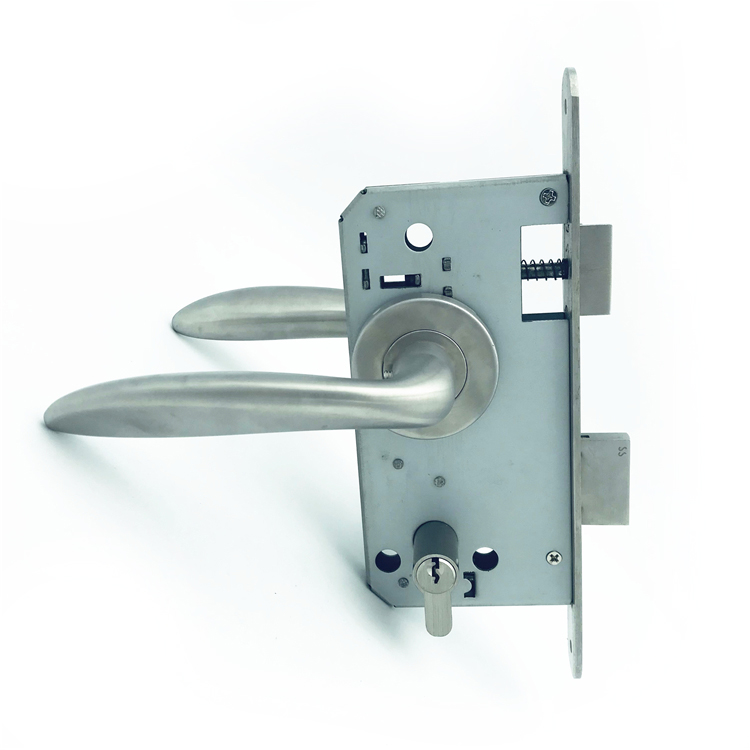 Entry door tubular lever handle latch lock door lock handle set with key lock