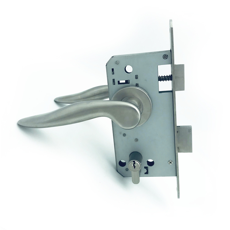 Fingerprint sliding doors hidden pull handle door handle lock kit home office lever door lock