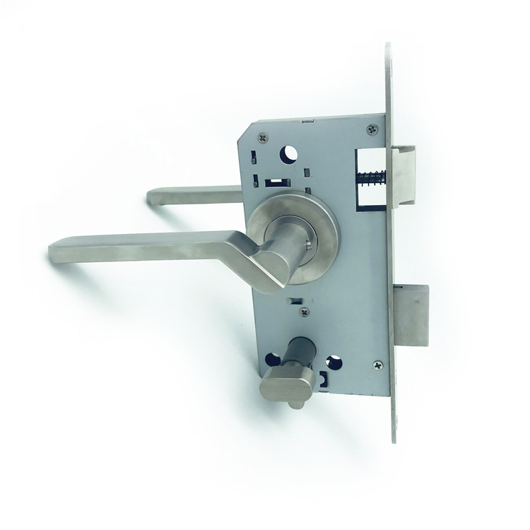 Toilet indicator bathroom interior privacy duty zinc alloy tubular door lever handle lock for wooden door