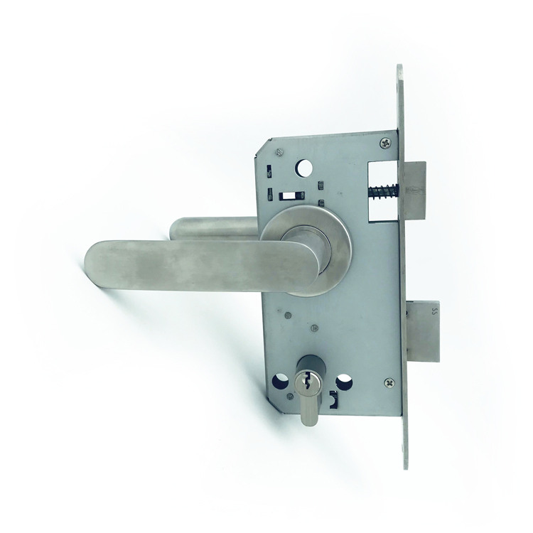 Handle recessed invisible sliding barn door locks bathroom privacy keyless double main door handle lever lock with dummy handle fancy