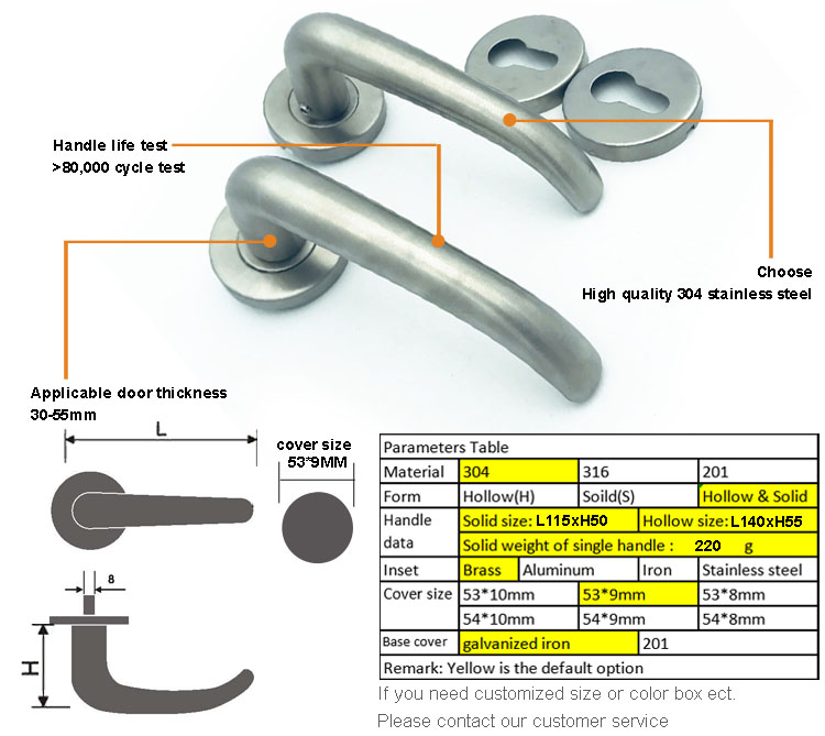 door handle set with lock