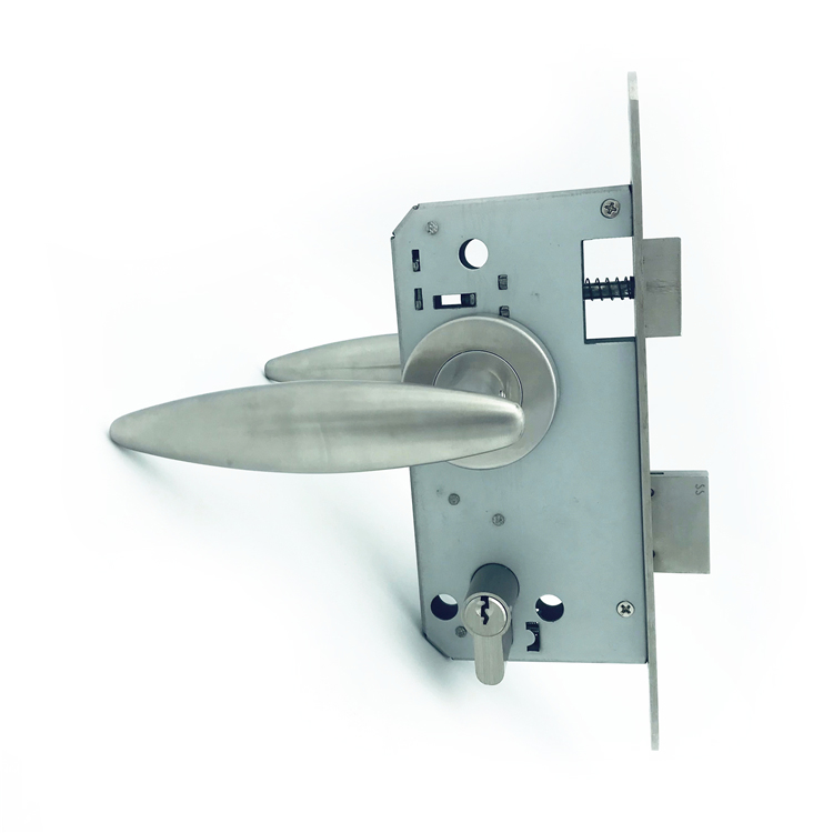 Iron flat reversible black digital handle door keyless smart lock sliding door lock handle with lock set