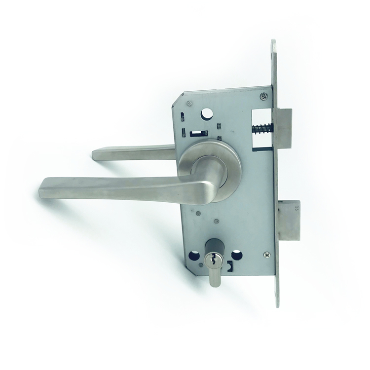 Sliding handle privacy lock pocket door latch without handle frameless swing glass door lock set with handle
