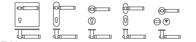  knob lock one side lock double handle door lock