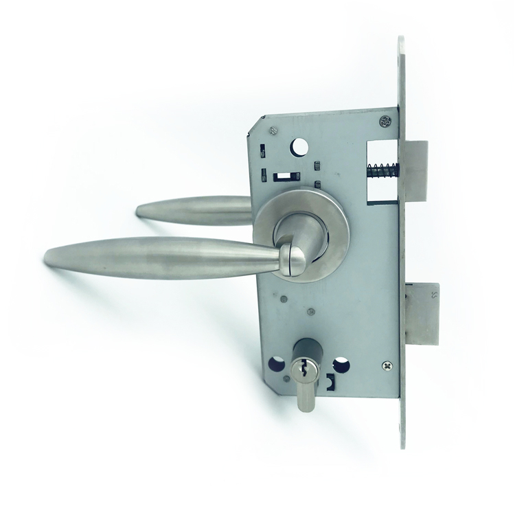 Outside aluminium key lock square rosett gold smart door locks and handles of cold room