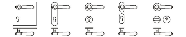 square door pull handle lock handle