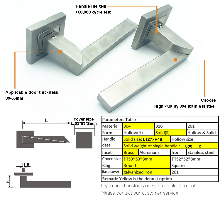 black tubular door knob lever latch handle lock