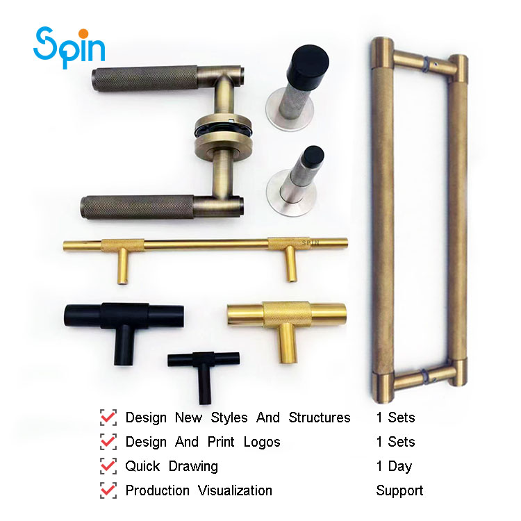 Cupboards drawers pulls bedroom luxury brass glass door & window handles stainless steel push and pull plate door handle for locks