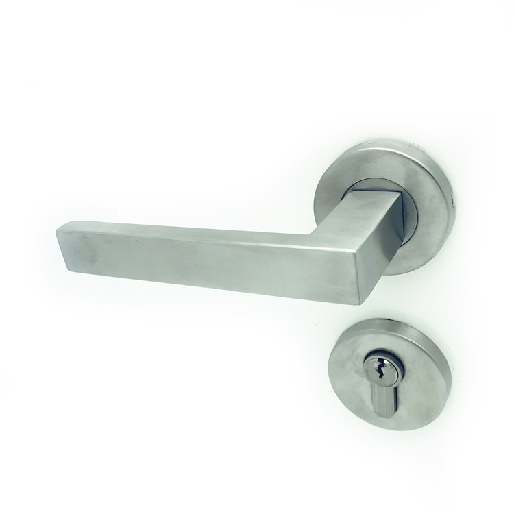 Smart door nobs handle lock stainless steel shower room glass door back to back long pull handle