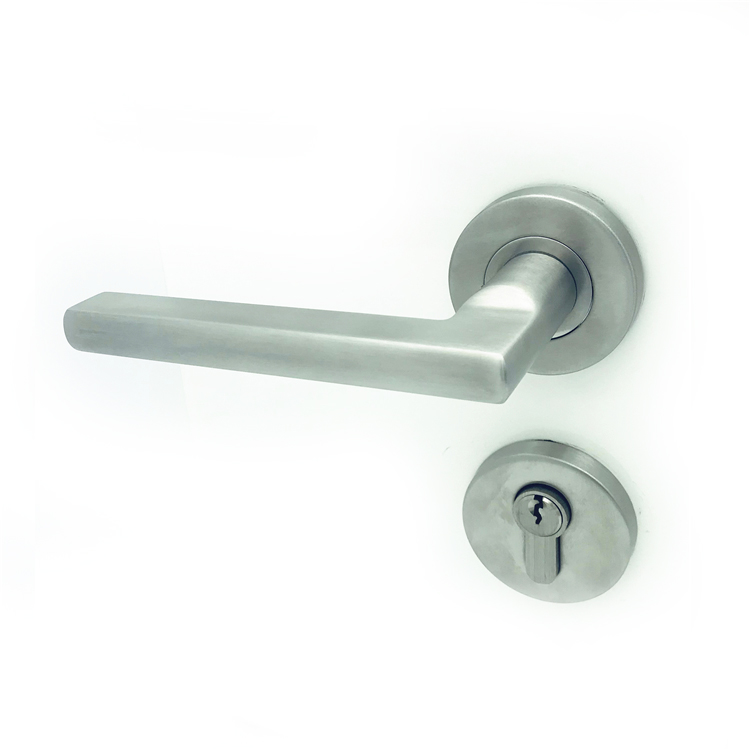 103Luxury Stainless steel door lock parts solid metal black interior door handles