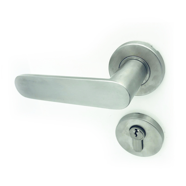104Luxury Stainless steel door lock parts solid metal black interior door handles