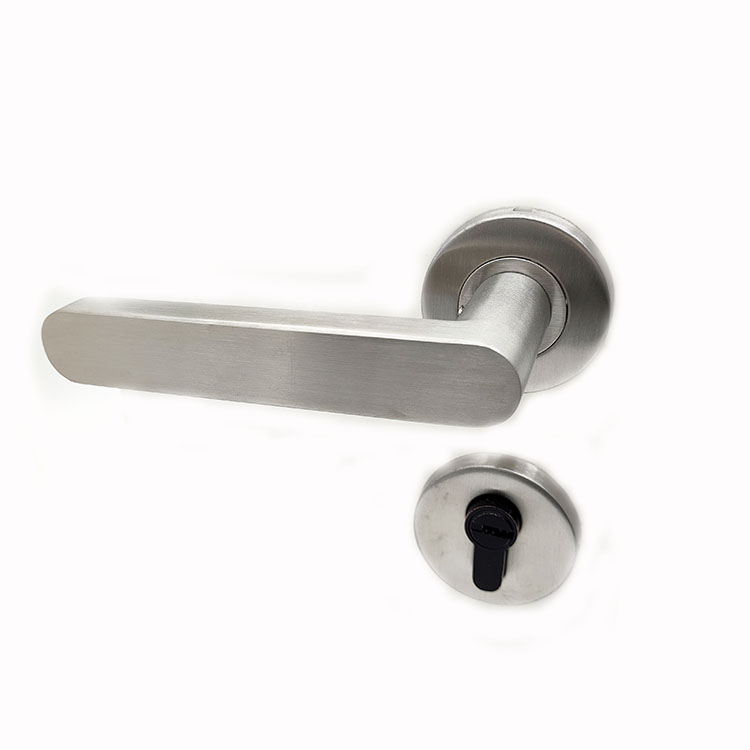 105Luxury Stainless steel door lock parts solid metal black interior door handles