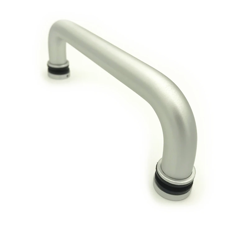 SAL01 Customized Double Sided sliding slide C-shape Aluminum Shower Glass Door Pull Handle